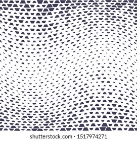 Purple halftone geometric background pattern design.