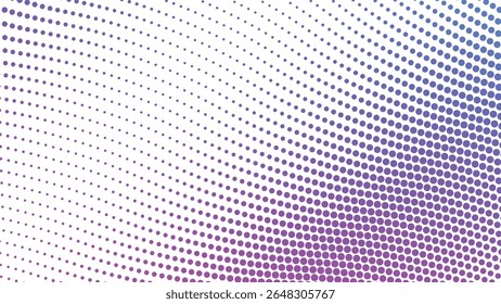 Arrière-plan motif harmonieux de polkadot demi-teinte violet pour tissu graphique abstrait moderne et web design