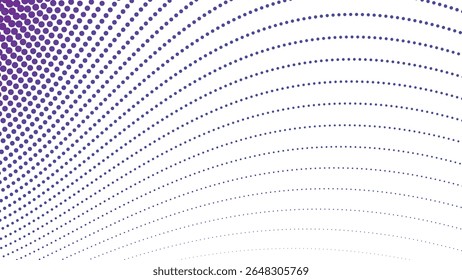 Arrière-plan motif harmonieux de polkadot demi-teinte violet pour tissu graphique abstrait moderne et web design
