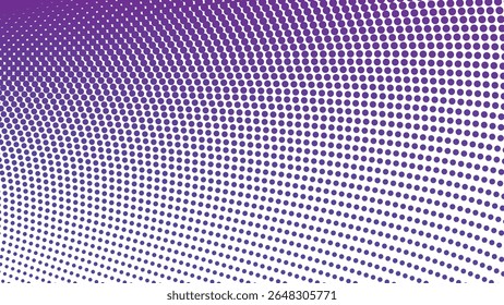 Arrière-plan motif harmonieux de polkadot demi-teinte violet pour tissu graphique abstrait moderne et web design
