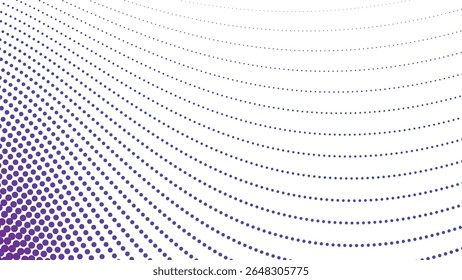 Arrière-plan motif harmonieux de polkadot demi-teinte violet pour tissu graphique abstrait moderne et web design
