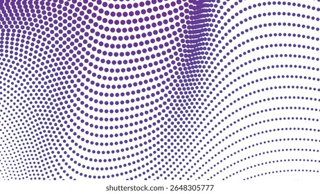 Purple halftone polkadot seamless pattern background for modern abstract graphic fabric and web design