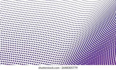 Arrière-plan motif harmonieux de polkadot demi-teinte violet pour tissu graphique abstrait moderne et web design