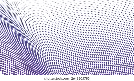 Purple halftone polkadot seamless pattern background for modern abstract graphic fabric and web design