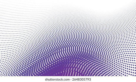 Arrière-plan motif harmonieux de polkadot demi-teinte violet pour tissu graphique abstrait moderne et web design