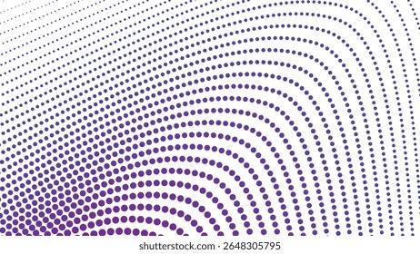 Arrière-plan motif harmonieux de polkadot demi-teinte violet pour tissu graphique abstrait moderne et web design