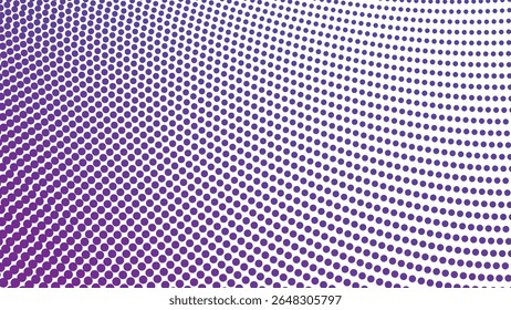 Arrière-plan motif harmonieux de polkadot demi-teinte violet pour tissu graphique abstrait moderne et web design