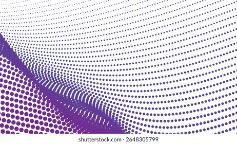 Arrière-plan motif harmonieux de polkadot demi-teinte violet pour tissu graphique abstrait moderne et web design