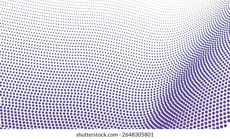 Fondo de patrón transparente de polkadot de semitono púrpura para tela gráfica abstracta moderna y Diseño web