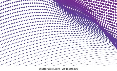 Arrière-plan motif harmonieux de polkadot demi-teinte violet pour tissu graphique abstrait moderne et web design