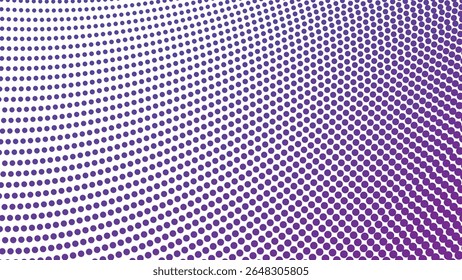 Arrière-plan motif harmonieux de polkadot demi-teinte violet pour tissu graphique abstrait moderne et web design