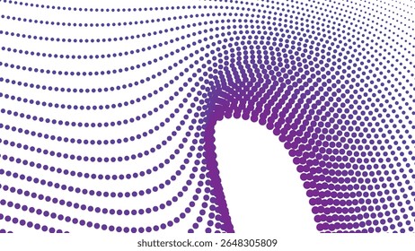 Arrière-plan motif harmonieux de polkadot demi-teinte violet pour tissu graphique abstrait moderne et web design