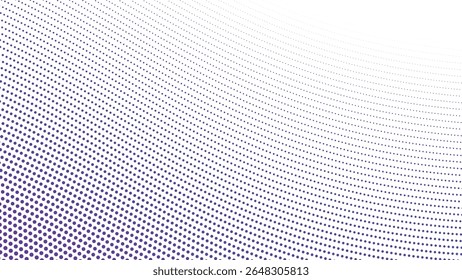Arrière-plan motif harmonieux de polkadot demi-teinte violet pour tissu graphique abstrait moderne et web design
