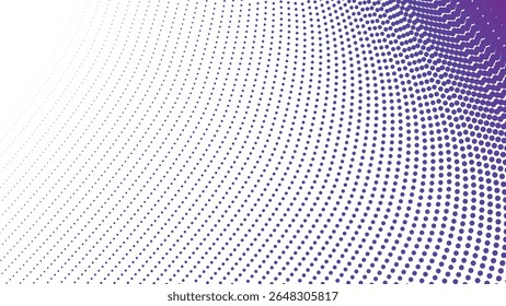 Arrière-plan motif harmonieux de polkadot demi-teinte violet pour tissu graphique abstrait moderne et web design