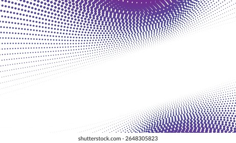 Arrière-plan motif harmonieux de polkadot demi-teinte violet pour tissu graphique abstrait moderne et web design