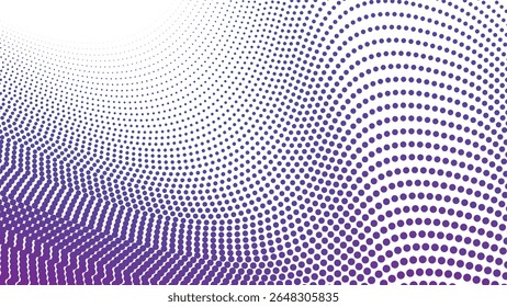 Purple halftone polkadot seamless pattern background for modern abstract graphic fabric and web design
