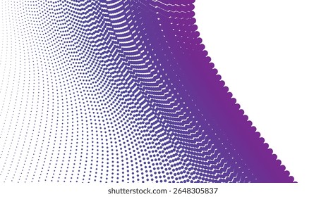 Arrière-plan motif harmonieux de polkadot demi-teinte violet pour tissu graphique abstrait moderne et web design