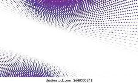 Arrière-plan motif harmonieux de polkadot demi-teinte violet pour tissu graphique abstrait moderne et web design