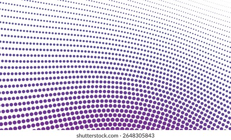Arrière-plan motif harmonieux de polkadot demi-teinte violet pour tissu graphique abstrait moderne et web design