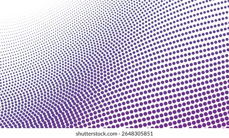 Arrière-plan motif harmonieux de polkadot demi-teinte violet pour tissu graphique abstrait moderne et web design