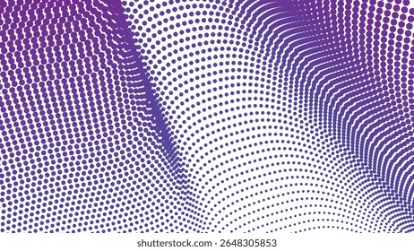 Purple halftone polkadot seamless pattern background for modern abstract graphic fabric and web design
