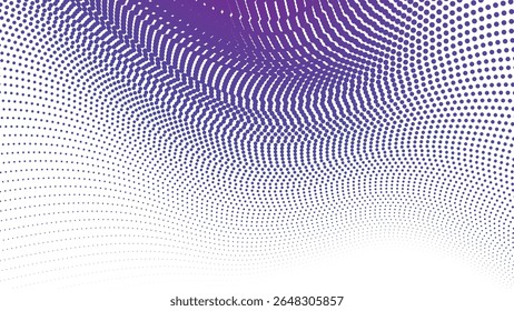 Arrière-plan motif harmonieux de polkadot demi-teinte violet pour tissu graphique abstrait moderne et web design