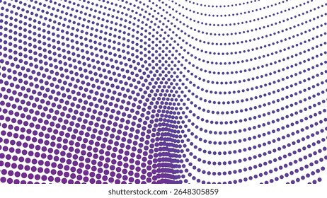 Purple halftone polkadot seamless pattern background for modern abstract graphic fabric and web design