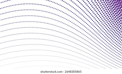 Arrière-plan motif harmonieux de polkadot demi-teinte violet pour tissu graphique abstrait moderne et web design