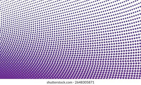 Arrière-plan motif harmonieux de polkadot demi-teinte violet pour tissu graphique abstrait moderne et web design