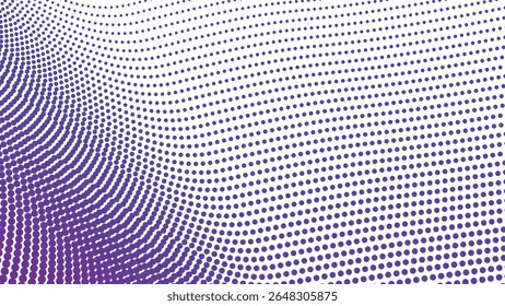 Arrière-plan motif harmonieux de polkadot demi-teinte violet pour tissu graphique abstrait moderne et web design