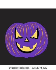 Purple halloween style with black background