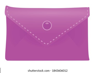 Bolso de mano morado. ilustración vectorial