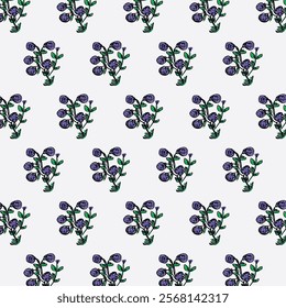 Purple Hand Drawn Floral Pattern Background