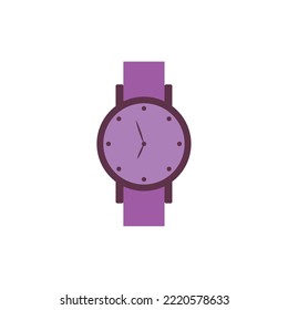 purple hand watch icon vector image with white background