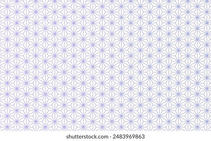 Purple hand-drawn hemp leaf pattern