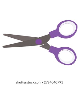 purple handled scissors. scissors vector