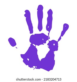 Purple Handprint. Gay Liberation Front. Vector Illustration.