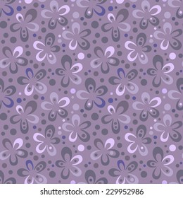 Purple happy floral pattern