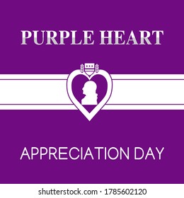 Ilustración vectorial del Día de Apreciación del Corazón Púrpura