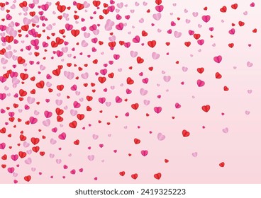 Purple Heart Background Pink Vector. Celebration Texture Confetti. Pinkish Banner Frame. Tender Confetti Gift Backdrop. Fond Design Illustration.