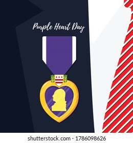 Purple Heart Badge On Suit Order Stock Vector (Royalty Free) 1786098626 ...