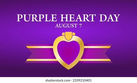 purple heart day design template for celebration. purple heart design template. purple heart medal vector design.