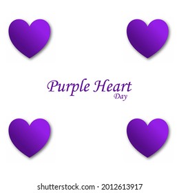 Purple Heart Day , Vector Illustration.