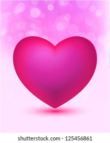 purple heart with defocused lights background, valentine's day celebration background