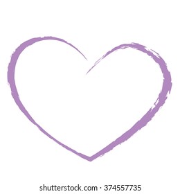 purple heart drawing love valentine
