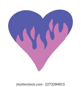 Purple heart with flames,suitable to make your graphic design more lovely, best resource for your design.