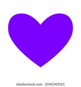 Purple heart icon. Love symbol on white background. Vector Illustration.