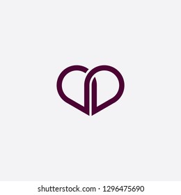 purple heart icon sign vector design
