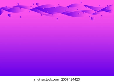 purple heart shape abstract background, design flat, easy editable vector element
