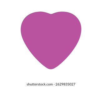 Purple Heart Shape Icon or Symbol Vector Illustrator File.